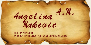 Angelina Makević vizit kartica